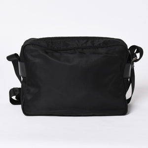 PRADA プラダ Shoulder Bag ショルダーバッグ Nylon ナイロン Black ブラック シルバー金具 美品 中古 4a001189