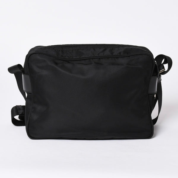 PRADA プラダ Shoulder Bag ショルダーバッグ Nylon ナイロン Black ブラック シルバー金具 美品 中古 4a001189