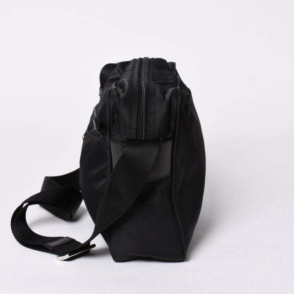 PRADA プラダ Shoulder Bag ショルダーバッグ Nylon ナイロン Black ブラック シルバー金具 美品 中古 4a001189