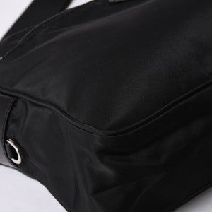 PRADA プラダ Shoulder Bag ショルダーバッグ Nylon ナイロン Black ブラック シルバー金具 美品 中古 4a001189