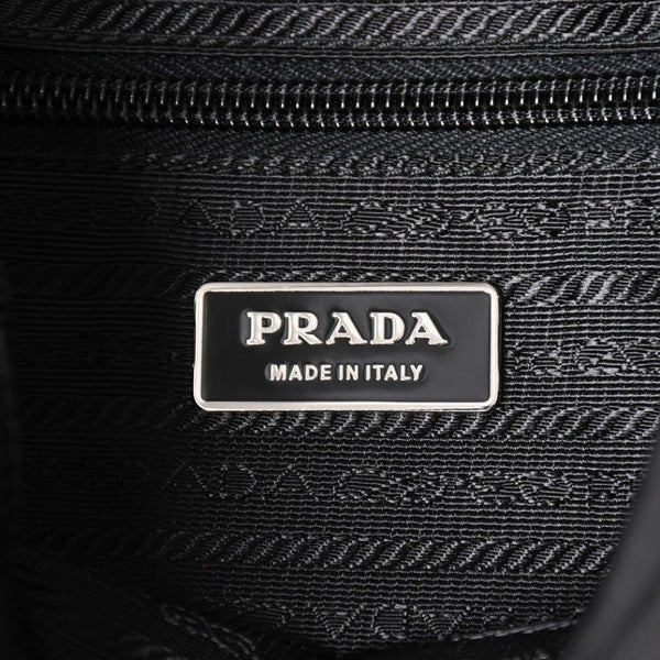 PRADA プラダ Shoulder Bag ショルダーバッグ Nylon ナイロン Black ブラック シルバー金具 美品 中古 4a001189