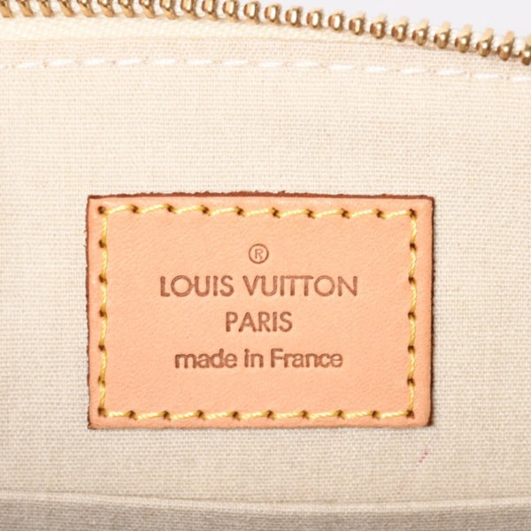 極美品 LOUIS VUITTON ルイヴィトン シャーウッドPM ヴェルニライン ハンドバッグ M91491 アイボリー ゴールド金具 中古 4a001608
