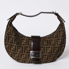 FENDI フェンディ マンマバケット ワンショルダーバッグ ズッカキャンバス 0916321001 ブラウン 美品 中古 4a001152