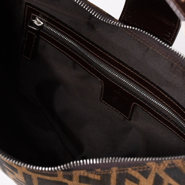 FENDI フェンディ マンマバケット ワンショルダーバッグ ズッカキャンバス 0916321001 ブラウン 美品 中古 4a001152
