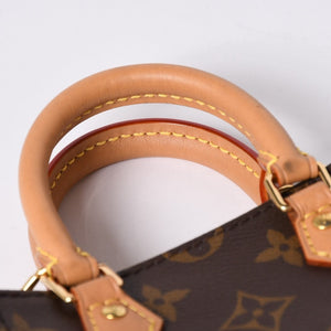 Very good condition LOUIS VUITTON Petit Sac Pla 2WAY bag M69442 Monogram Brown Gold hardware Used 4a001175