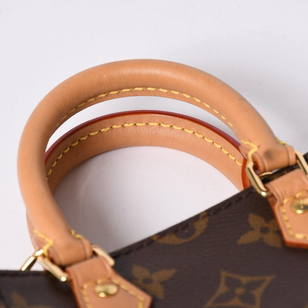 Very good condition LOUIS VUITTON Petit Sac Pla 2WAY bag M69442 Monogram Brown Gold hardware Used 4a001175
