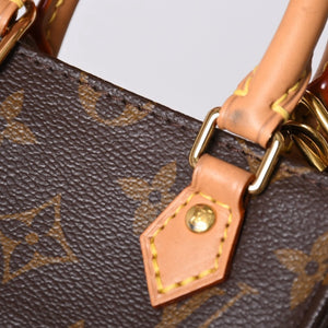 Very good condition LOUIS VUITTON Petit Sac Pla 2WAY bag M69442 Monogram Brown Gold hardware Used 4a001175