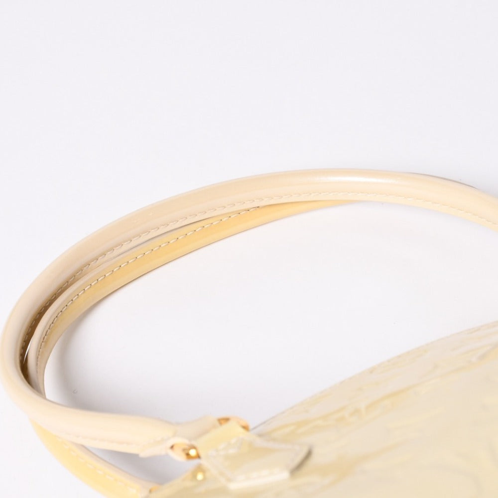Very Good Condition LOUIS VUITTON Sherwood PM Vernis Line Handbag M91491 Ivory Gold Hardware Used 4a001608