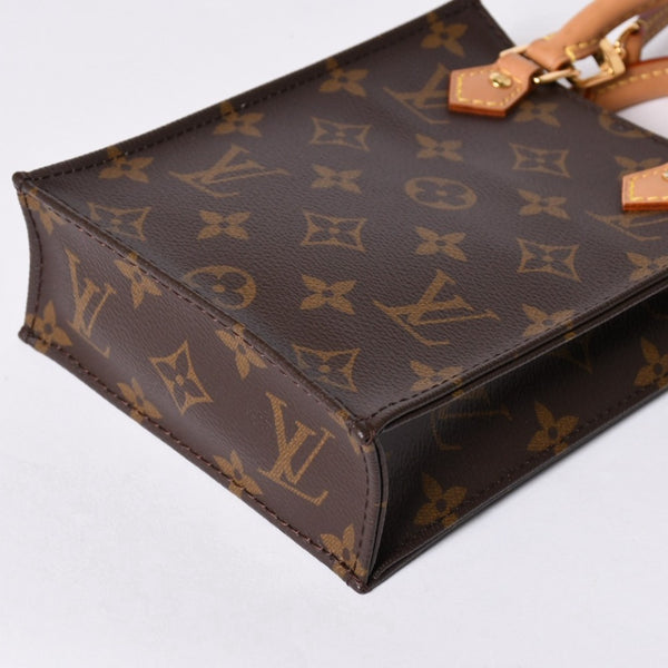 Very good condition LOUIS VUITTON Petit Sac Pla 2WAY bag M69442 Monogram Brown Gold hardware Used 4a001175
