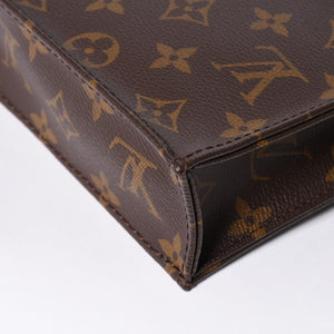 Very good condition LOUIS VUITTON Petit Sac Pla 2WAY bag M69442 Monogram Brown Gold hardware Used 4a001175