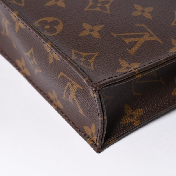 Very good condition LOUIS VUITTON Petit Sac Pla 2WAY bag M69442 Monogram Brown Gold hardware Used 4a001175