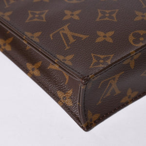 Very good condition LOUIS VUITTON Petit Sac Pla 2WAY bag M69442 Monogram Brown Gold hardware Used 4a001175