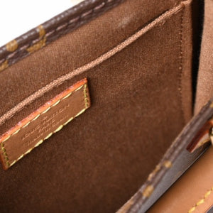 Very good condition LOUIS VUITTON Petit Sac Pla 2WAY bag M69442 Monogram Brown Gold hardware Used 4a001175