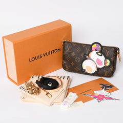 New unused item LOUIS VUITTON LV×TM Monogram Panda Pochette Accessoire M13440 Takashi Murakami Pouch Brown Used 4a001470