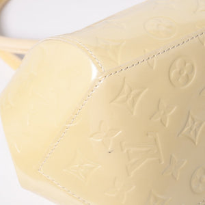 極美品 LOUIS VUITTON ルイヴィトン シャーウッドPM ヴェルニライン ハンドバッグ M91491 アイボリー ゴールド金具 中古 4a001608