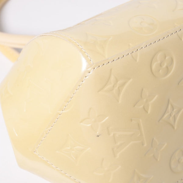 極美品 LOUIS VUITTON ルイヴィトン シャーウッドPM ヴェルニライン ハンドバッグ M91491 アイボリー ゴールド金具 中古 4a001608