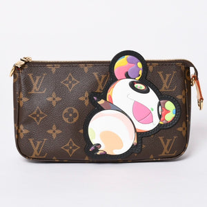 New unused item LOUIS VUITTON LV×TM Monogram Panda Pochette Accessoire M13440 Takashi Murakami Pouch Brown Used 4a001470