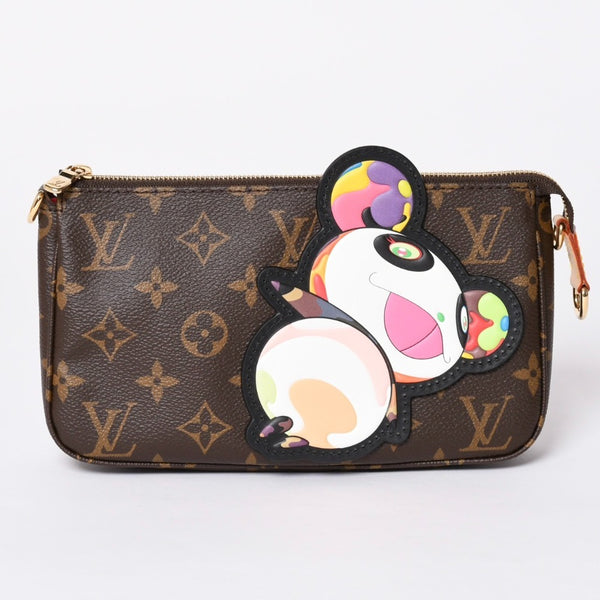 New unused item LOUIS VUITTON LV×TM Monogram Panda Pochette Accessoire M13440 Takashi Murakami Pouch Brown Used 4a001470