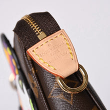 画像をギャラリービューアに読み込む, 新品未使用品 LOUIS VUITTON ルイヴィトン LV×TM モノグラムパンダ ポシェットアクセソワール M13440 村上隆 ポーチ ブラウン 中古 4a001470