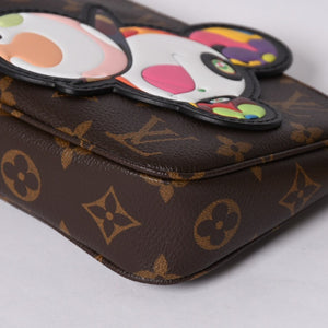 New unused item LOUIS VUITTON LV×TM Monogram Panda Pochette Accessoire M13440 Takashi Murakami Pouch Brown Used 4a001470