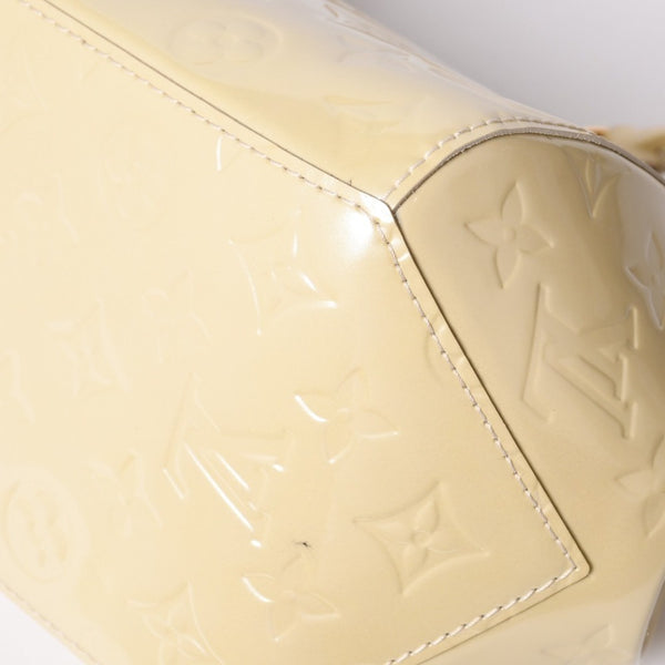 極美品 LOUIS VUITTON ルイヴィトン シャーウッドPM ヴェルニライン ハンドバッグ M91491 アイボリー ゴールド金具 中古 4a001608