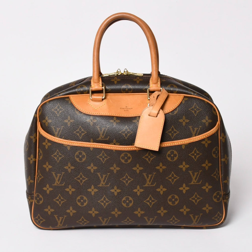 Very Good Condition LOUIS VUITTON M47270 Deauville Handbag Monogram Brown PVC Used 4a001620