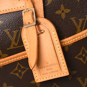 極美品 LOUIS VUITTON ルイヴィトン M47270 ドーヴィル ハンドバッグ モノグラム ブラウン PVC 中古 4a001620