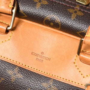 極美品 LOUIS VUITTON ルイヴィトン M47270 ドーヴィル ハンドバッグ モノグラム ブラウン PVC 中古 4a001620