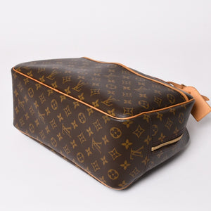 極美品 LOUIS VUITTON ルイヴィトン M47270 ドーヴィル ハンドバッグ モノグラム ブラウン PVC 中古 4a001620