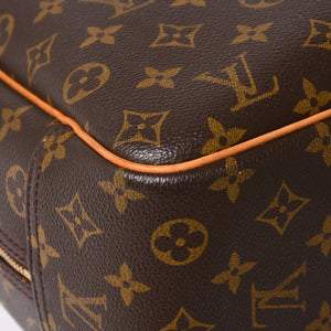 極美品 LOUIS VUITTON ルイヴィトン M47270 ドーヴィル ハンドバッグ モノグラム ブラウン PVC 中古 4a001620