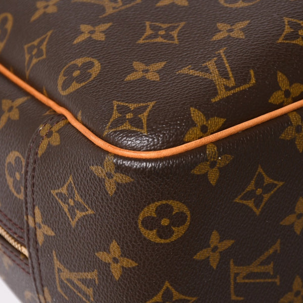 極美品 LOUIS VUITTON ルイヴィトン M47270 ドーヴィル ハンドバッグ モノグラム ブラウン PVC 中古 4a001620