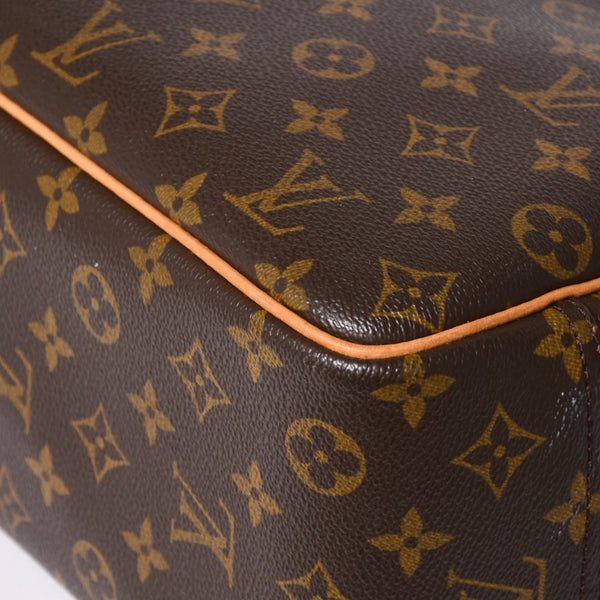 極美品 LOUIS VUITTON ルイヴィトン M47270 ドーヴィル ハンドバッグ モノグラム ブラウン PVC 中古 4a001620