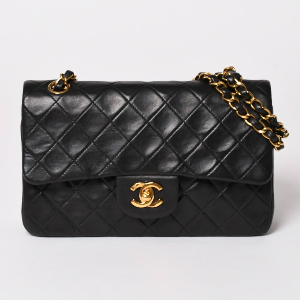 CHANEL CHANEL Matelasse 23 W Flap W Chain Shoulder Bag A2500 3rd Series Coco Mark Lambskin Black Good Condition Used 4a001922