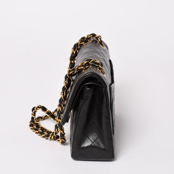 CHANEL シャネル マトラッセ23 Wフラップ Wチェーンショルダーバッグ A2500 3番台 ココマーク ラムスキン ブラック 美品 中古 4a001922
