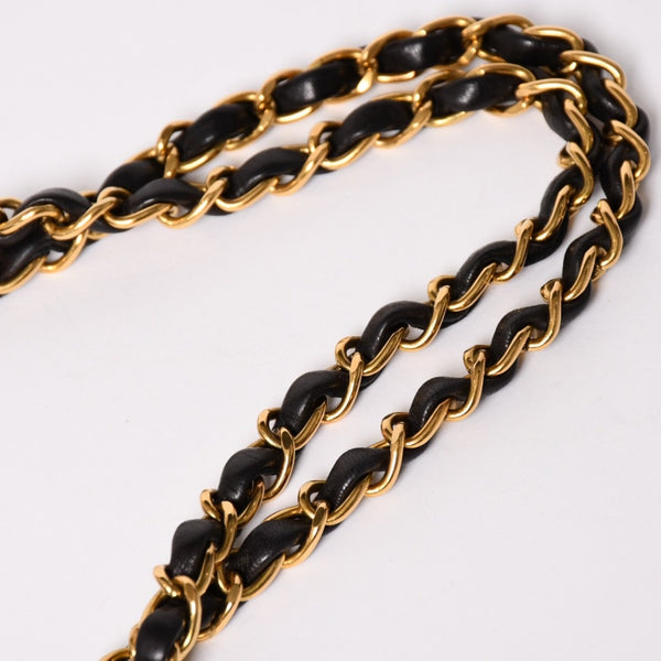 CHANEL シャネル マトラッセ23 Wフラップ Wチェーンショルダーバッグ A2500 3番台 ココマーク ラムスキン ブラック 美品 中古 4a001922