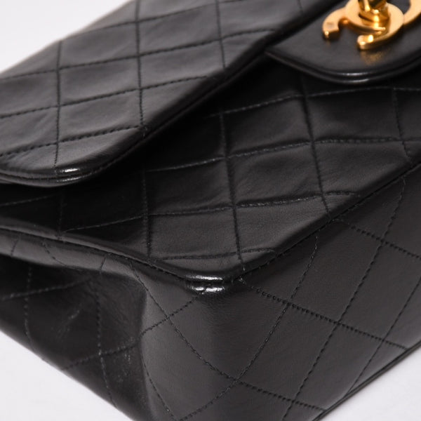 CHANEL シャネル マトラッセ23 Wフラップ Wチェーンショルダーバッグ A2500 3番台 ココマーク ラムスキン ブラック 美品 中古 4a001922