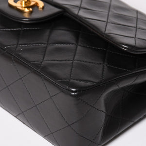 CHANEL シャネル マトラッセ23 Wフラップ Wチェーンショルダーバッグ A2500 3番台 ココマーク ラムスキン ブラック 美品 中古 4a001922