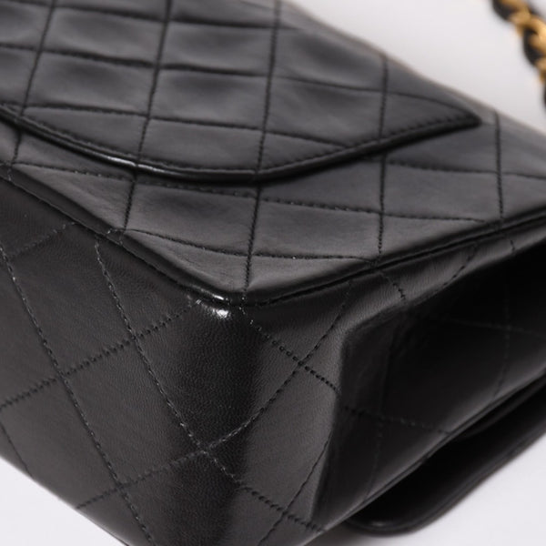 CHANEL シャネル マトラッセ23 Wフラップ Wチェーンショルダーバッグ A2500 3番台 ココマーク ラムスキン ブラック 美品 中古 4a001922