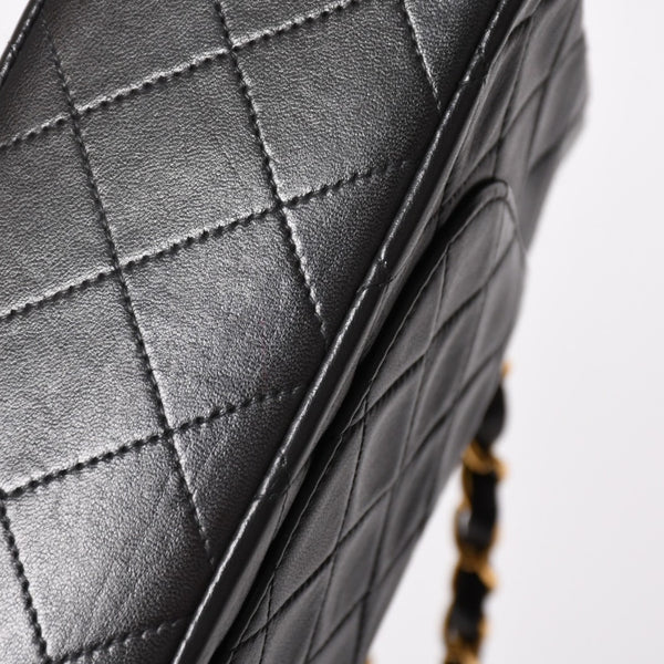 CHANEL シャネル マトラッセ23 Wフラップ Wチェーンショルダーバッグ A2500 3番台 ココマーク ラムスキン ブラック 美品 中古 4a001922