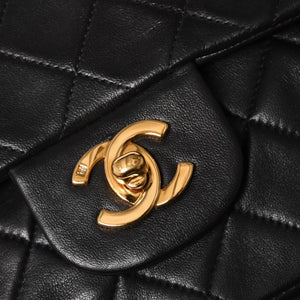 CHANEL シャネル マトラッセ23 Wフラップ Wチェーンショルダーバッグ A2500 3番台 ココマーク ラムスキン ブラック 美品 中古 4a001922