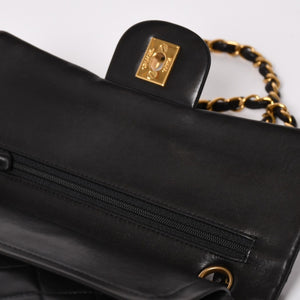 CHANEL シャネル マトラッセ23 Wフラップ Wチェーンショルダーバッグ A2500 3番台 ココマーク ラムスキン ブラック 美品 中古 4a001922