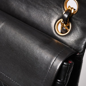 CHANEL シャネル マトラッセ23 Wフラップ Wチェーンショルダーバッグ A2500 3番台 ココマーク ラムスキン ブラック 美品 中古 4a001922