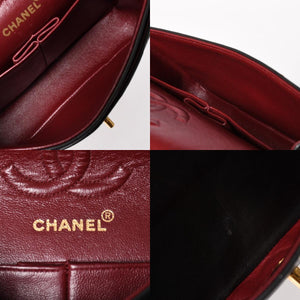 CHANEL シャネル マトラッセ23 Wフラップ Wチェーンショルダーバッグ A2500 3番台 ココマーク ラムスキン ブラック 美品 中古 4a001922