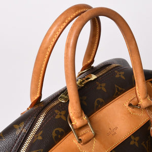 極美品 LOUIS VUITTON ルイヴィトン M47270 ドーヴィル ハンドバッグ モノグラム ブラウン PVC 中古 4a001620