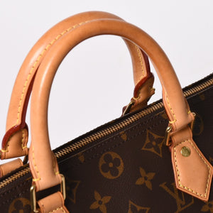 Very Good LOUIS VUITTON Speedy 30 Handbag New M41108 Monogram Brown Leather PVC Used 4a003176
