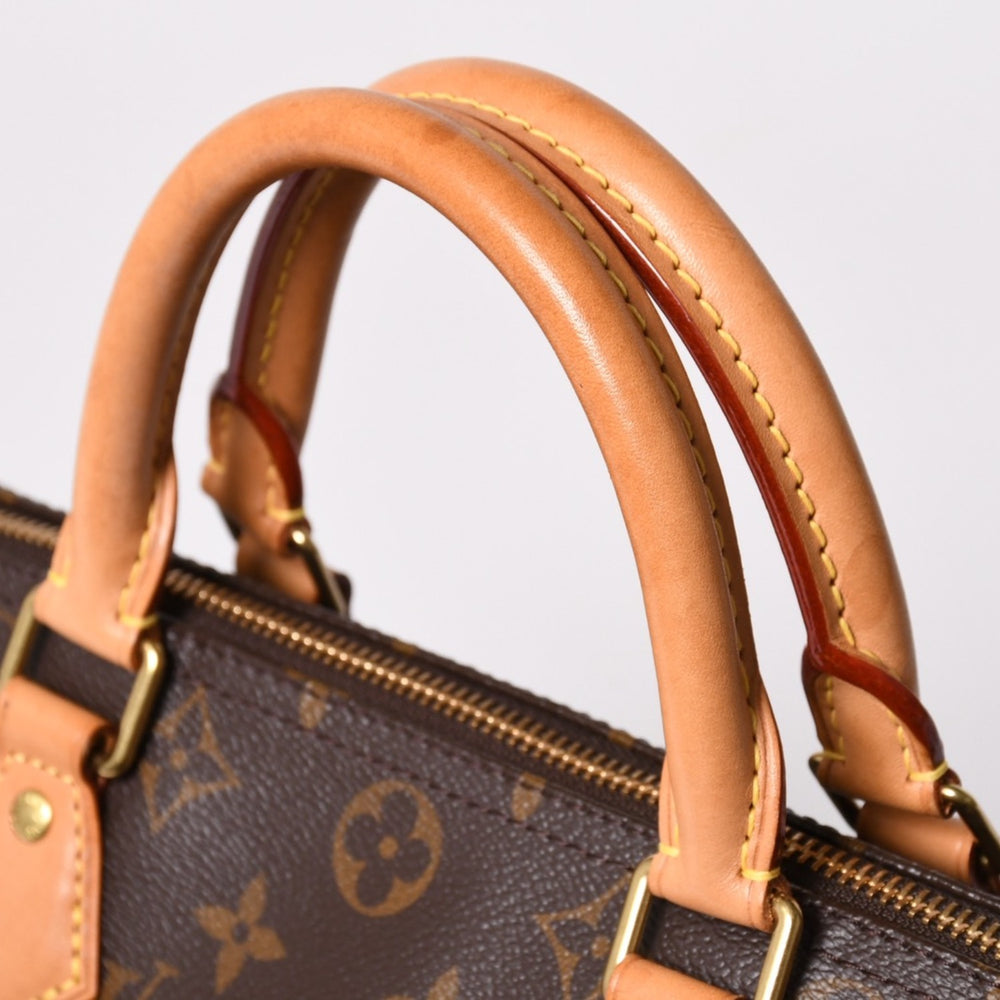 極美品 LOUIS VUITTON ルイヴィトン スピーディ30 ハンドバッグ 新型 M41108 モノグラム ブラウン レザー PVC 中古 4a003176