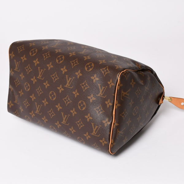Very Good LOUIS VUITTON Speedy 30 Handbag New M41108 Monogram Brown Leather PVC Used 4a003176