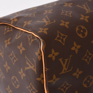 Very Good LOUIS VUITTON Speedy 30 Handbag New M41108 Monogram Brown Leather PVC Used 4a003176