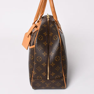 極美品 LOUIS VUITTON ルイヴィトン M47270 ドーヴィル ハンドバッグ モノグラム ブラウン PVC 中古 4a001620