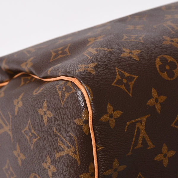 Very Good LOUIS VUITTON Speedy 30 Handbag New M41108 Monogram Brown Leather PVC Used 4a003176
